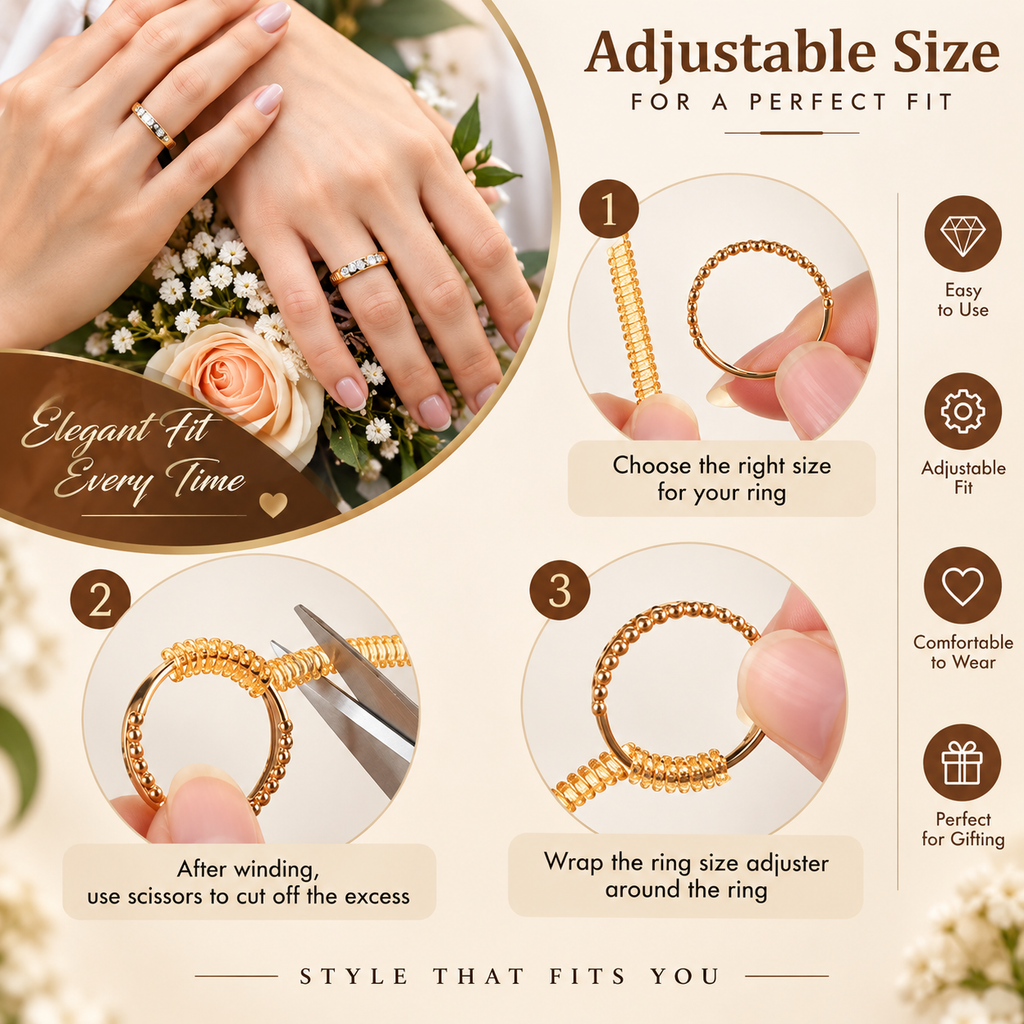 Gold-Tone Minimalist Crystal Band Ring for Women